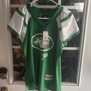 NFL Women's Green and White Jets Jersey